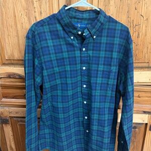 Ralph Lauren Blue and Green Checkered Shirt